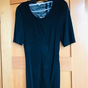 Burberry Ruched Black Dress